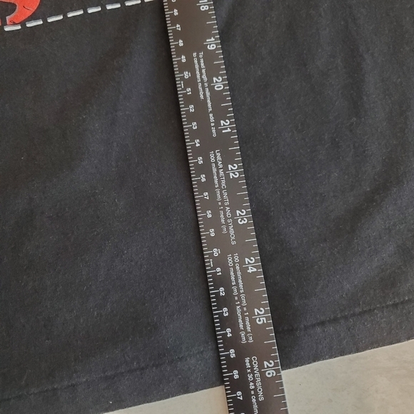 VINTAGE Logo 7 Tshirt Mens Large Black Cotton Single Stitch Eagle USA Flag‎ - Picture 8 of 9